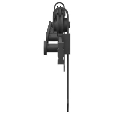 Doos met onderdelen voor schuifdeur 152,5 cm staal zwart