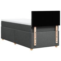 Boxspring met matras stof donkergrijs 160x200 cm - thumbnail
