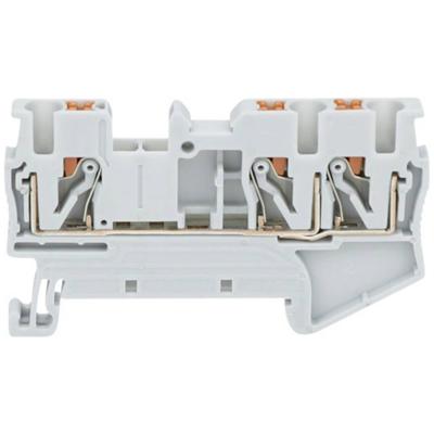 TRU COMPONENTS TC-JPT4-TW Grey Doorgangsklem 6.2 mm Snelaansluiting 0.2 mm² 4 mm² Grijs 1 stuk(s)