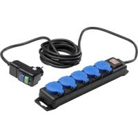 AS Schwabe 38604 Stroom Verlengkabel Zwart, Blauw 4.50 m H07RN-F 3G 1,5 mm² Met aardlekschakelaar - thumbnail