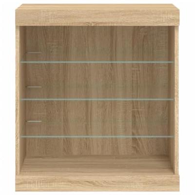 Dressoir met LED-verlichting 60,5x37x67 cm sonoma eikenkleurig Dressoir met LED-verlichting 60,5x37x67 cm sonoma eikenkleurig