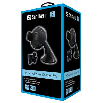 Sandberg In Car Wireless Charger 5W Sandberg In Car Wireless Charger 5W
