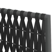 Tuinstoelen 2 st met kussens 54x61x83 cm poly rattan zwart - thumbnail