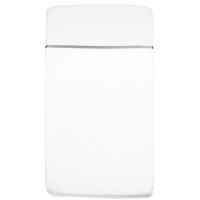 Briljant Baby ledikantlaken geweven stone green uni + bies band Briljant Baby ledikantlaken geweven stone green uni + bies band