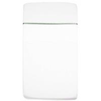 Briljant Baby ledikantlaken geweven stone green uni + bies band - thumbnail