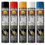 Rust-Oleum Spuitbus geel belijnen 750ml (karretje) - thumbnail