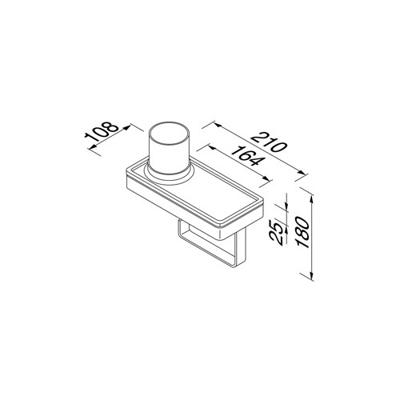 Planchet met Toiletrolhouder en Houder LED Licht Geesa Frame Zwart Chroom Geesa