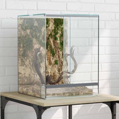 VidaXL Terrarium met opslag doorzichtig 30 x 30 x 40 cm glas