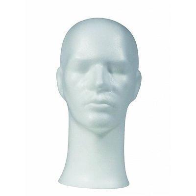 Pruikenkop wit hoogte 33cm heer