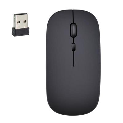 HXSJ M80 2 4 GHz draadloze 1600DPI drie-Speed verstelbare optische Mute muis (zwart)