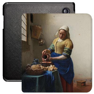 Lunso Kobo Libra Colour hoes (7 inch) - Vegan Saffiano Leren sleepcover - Vermeer Melkmeisje