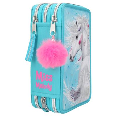 Miss Melody - Triple Pencil Case With LED - Turquoise (410819) Miss Melody - Triple Pencil Case With LED - Turquoise (410819)