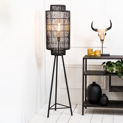 Light & Living Vloerlamp 'Gruaro' 125cm, kleur Mat Zwart