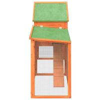 VidaXL Konijnenhok 185,5x60,5x109,5 cm massief grenenhout bruin - thumbnail