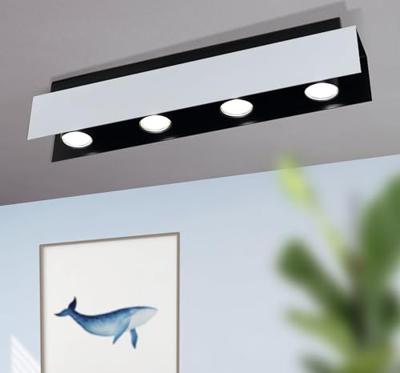 Eglo PlafondlampViserba 4-lichts wit en zwart - 97397