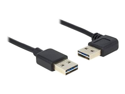 Delock 83464 USB-kabel USB 2.0 USB-A stekker, USB-A stekker 1.00 m Zwart