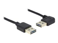 Delock 83464 USB-kabel USB 2.0 USB-A stekker, USB-A stekker 1.00 m Zwart - thumbnail