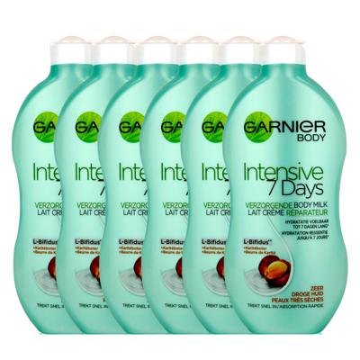 Garnier Body Intensive 7 Days voedende bodymilk Karité boter - 6x 400ml multiverpakking Garnier Body Intensive 7 Days voedende bodymilk Karité boter - 6x 400ml multiverpakking