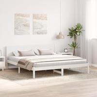 Bedframe Wit 200 x 200 cm Massief grenenhout - thumbnail