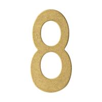 Intersteel Huisnummer 8Numbra 15cm messing getrommeld - 0011.402048 - thumbnail