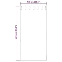 Gordijnen voile met lussen 2 st terracotta 140x225 cm - thumbnail