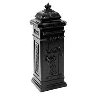 Basic nostalgische staande kolombrievenbus - zwart - thumbnail