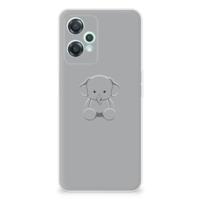 OnePlus Nord CE 2 Lite Telefoonhoesje met Naam Grijs Baby Olifant - thumbnail