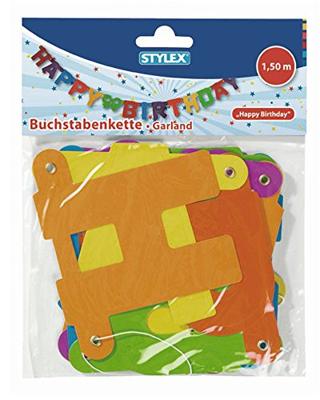 Stylex Happy birthday letterslinger 1,5 meter