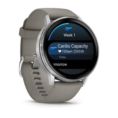 Garmin Venu 4 3,56 cm (1.4") AMOLED 45 mm Digitaal 454 x 454 Pixels Touchscreen Zilver Wifi GPS