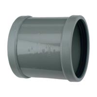 Wavin schuiffitting met 2 aansluiting Wafix SN4, PVC, grijs, steekmof - thumbnail