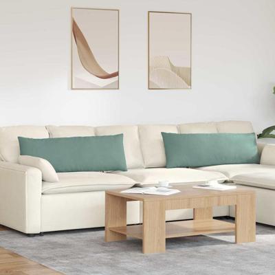 VidaXL Sofa kussens 2 stuks zeegroen 120 x 40 cm cordstof