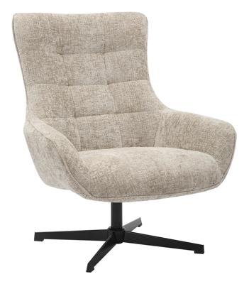 Artistiq Draaifauteuil 'Erskine' Chenille, kleur Lichtgrijs