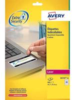 Avery L6145-20 NoPeel etiketten ft 45,7 x 25,4 mm (b x h), 800 etiketten, wit - thumbnail