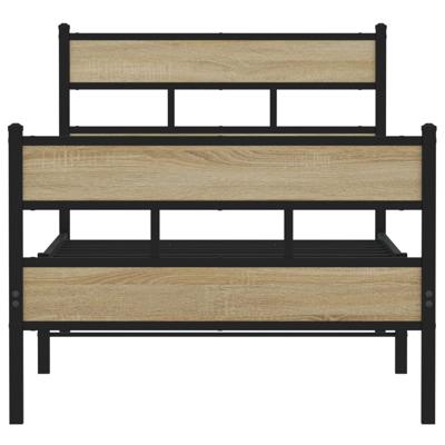 Bedframe zonder matras metaal sonoma eikenkleurig 180x200 cm - thumbnail
