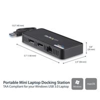 .com USB naar Dual DisplayPort - Mini dock - Mac & Windows - Dual 4K 60Hz - GbE - DisplayPort hub - Dual monitor docking station - thumbnail