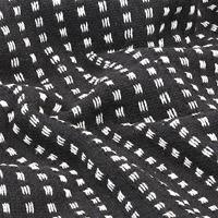 Plaid vierkanten 220x250 cm katoen zwart - thumbnail