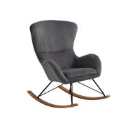 Schommelstoel Maartje Donkergrijs Teddy - thumbnail