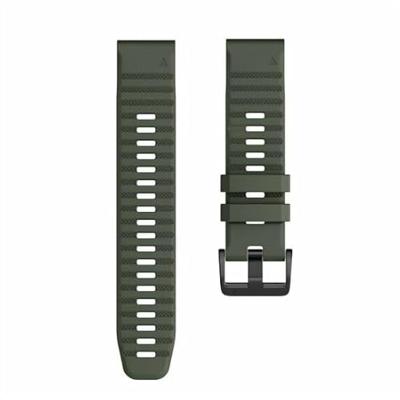 By Qubix - Siliconen bandje - Leger groen - Compatible met Garmin Tactix 8-51mm - Compatible Garmin bandje