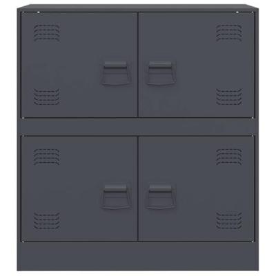 Dressoir 67x39x73 cm staal antracietkleurig Dressoir 67x39x73 cm staal antracietkleurig