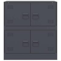 Dressoir 67x39x73 cm staal antracietkleurig - thumbnail