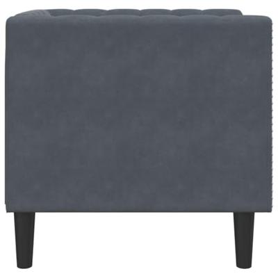 Fauteuil Chesterfield-stijl fluweel donkergrijs