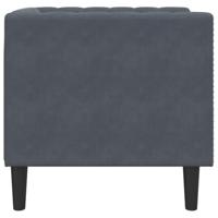 Fauteuil Chesterfield-stijl fluweel donkergrijs - thumbnail