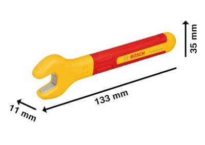 Bosch Blauw Steeksleutel 13 mm VDE - 1600A02NF1 Bosch Blauw Steeksleutel 13 mm VDE - 1600A02NF1