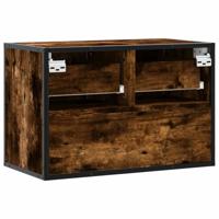 Tv-meubel 60x31x39,5 cm bewerkt hout metaal gerookt eikenkleur - thumbnail