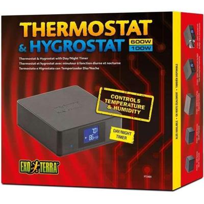 EXO TERRA Terrariumthermostaat en hygrostaat - Met timer - Dag- en nachtfunctie - 600W