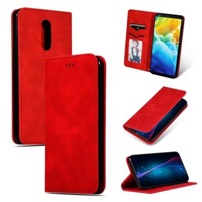 Retro huid voelen Business magnetische horizontale Flip lederen draagtas voor LG Stylo 5 (rood)