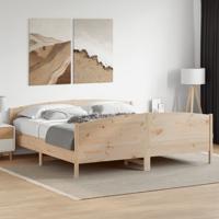 Bedframe zonder matras massief grenenhout 200x200 cm - thumbnail