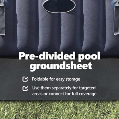 VidaXL Zwembad grondzeil zwart 300 x 220 x 0,1 cm niet-geweven stof