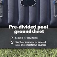 VidaXL Zwembad grondzeil zwart 300 x 220 x 0,1 cm niet-geweven stof - thumbnail