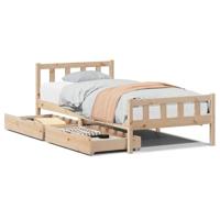 Bedframe zonder matras massief grenenhout 90x190 cm - thumbnail